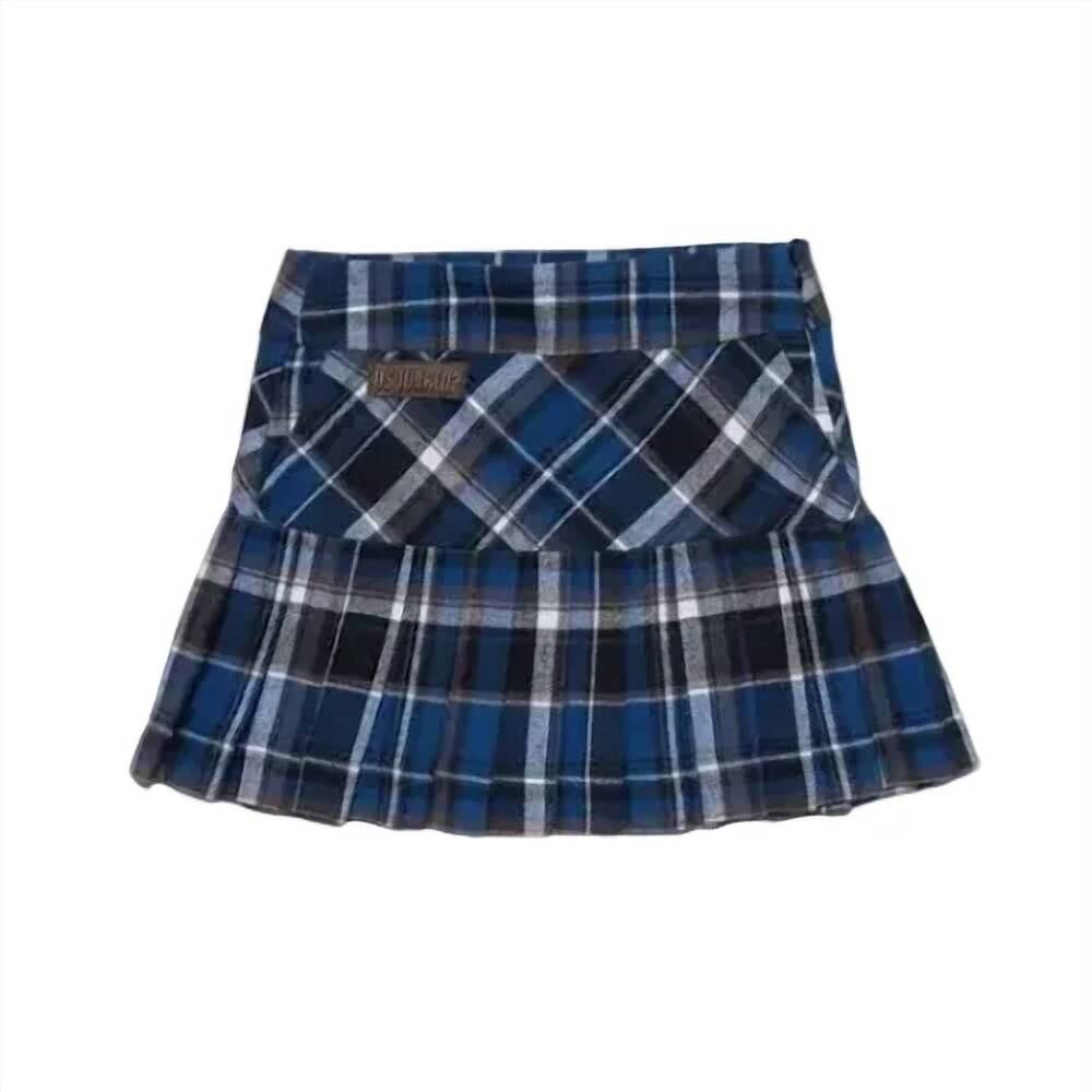 NEW DSQUARED2 girls plaid skirt in blue